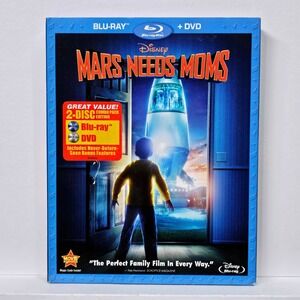 Disney Mars Needs Moms Blu-ray DVD Combo Pack Slipcover Kids Animation‎ Movie PG
